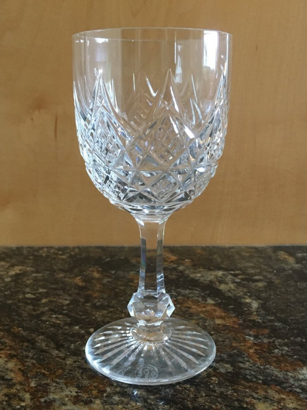 VTG Baccarat Colbert Cut Crystal Wine Goblet Glass - G